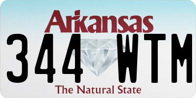 AR license plate 344WTM