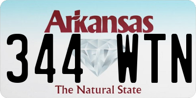 AR license plate 344WTN