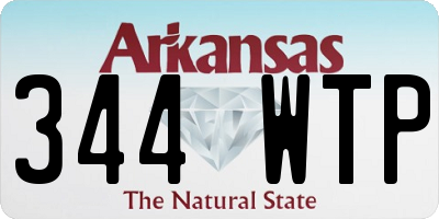 AR license plate 344WTP