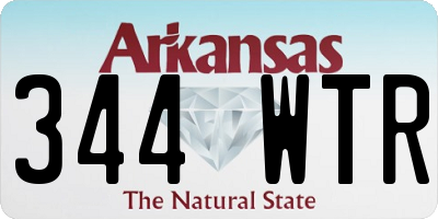 AR license plate 344WTR