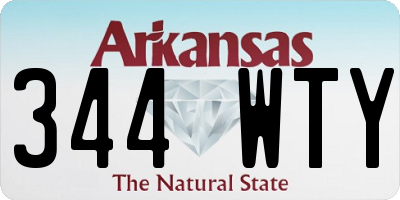 AR license plate 344WTY