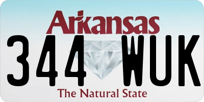 AR license plate 344WUK