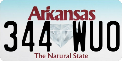 AR license plate 344WUO