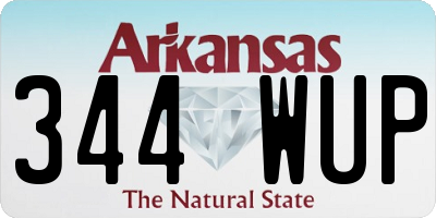 AR license plate 344WUP