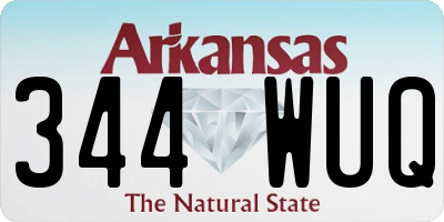 AR license plate 344WUQ