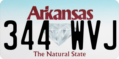 AR license plate 344WVJ