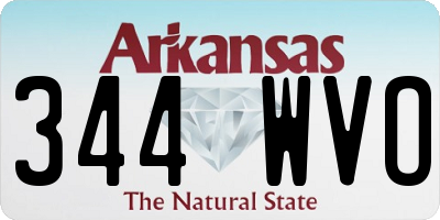 AR license plate 344WVO