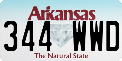 AR license plate 344WWD