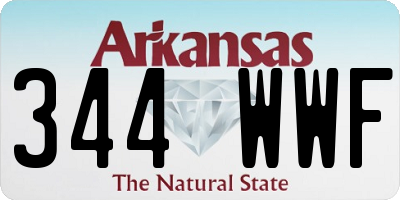 AR license plate 344WWF