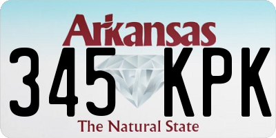 AR license plate 345KPK