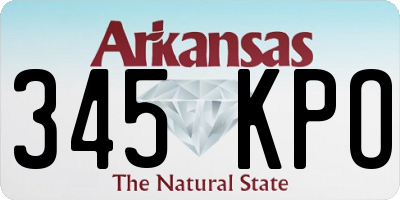 AR license plate 345KPO