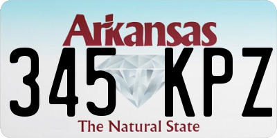 AR license plate 345KPZ