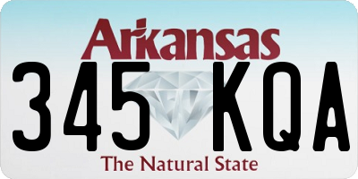 AR license plate 345KQA
