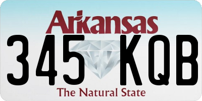 AR license plate 345KQB