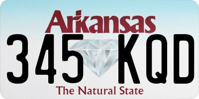 AR license plate 345KQD