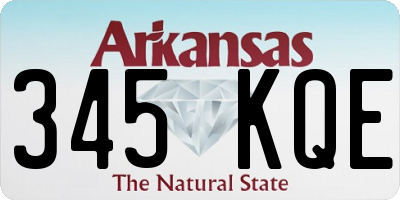 AR license plate 345KQE