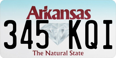 AR license plate 345KQI