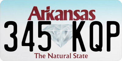 AR license plate 345KQP