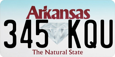 AR license plate 345KQU