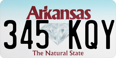 AR license plate 345KQY