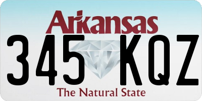 AR license plate 345KQZ