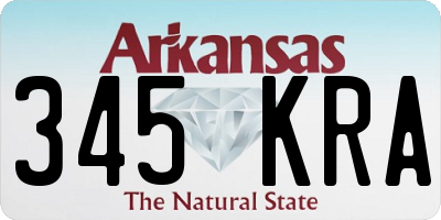 AR license plate 345KRA