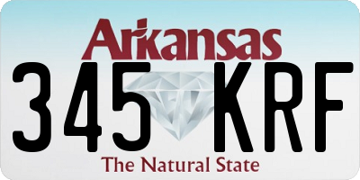 AR license plate 345KRF