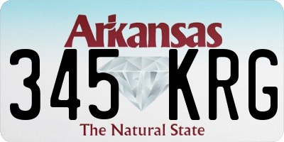 AR license plate 345KRG