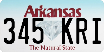 AR license plate 345KRI