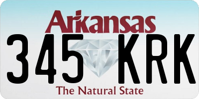 AR license plate 345KRK