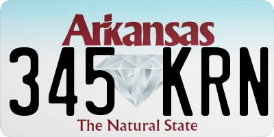 AR license plate 345KRN