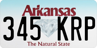 AR license plate 345KRP