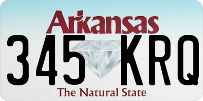 AR license plate 345KRQ