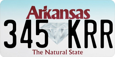 AR license plate 345KRR