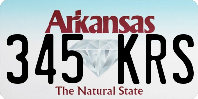 AR license plate 345KRS