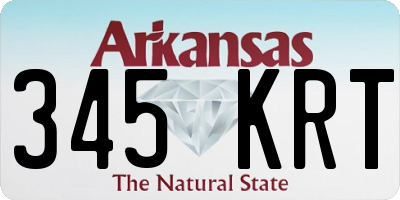 AR license plate 345KRT