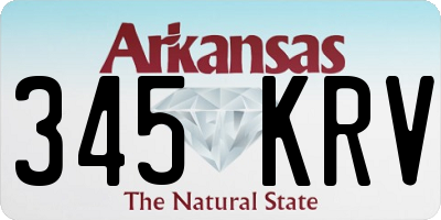 AR license plate 345KRV