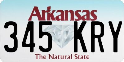 AR license plate 345KRY