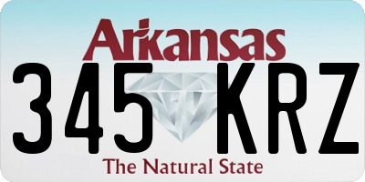 AR license plate 345KRZ