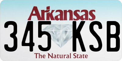 AR license plate 345KSB