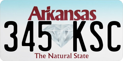 AR license plate 345KSC