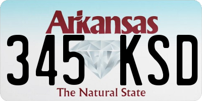 AR license plate 345KSD