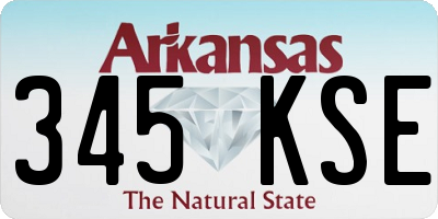 AR license plate 345KSE