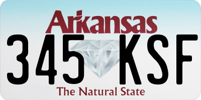 AR license plate 345KSF