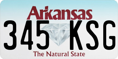 AR license plate 345KSG