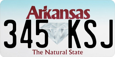AR license plate 345KSJ