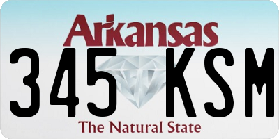 AR license plate 345KSM