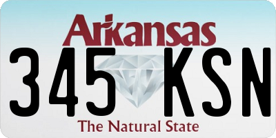 AR license plate 345KSN