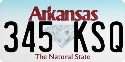 AR license plate 345KSQ