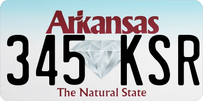 AR license plate 345KSR